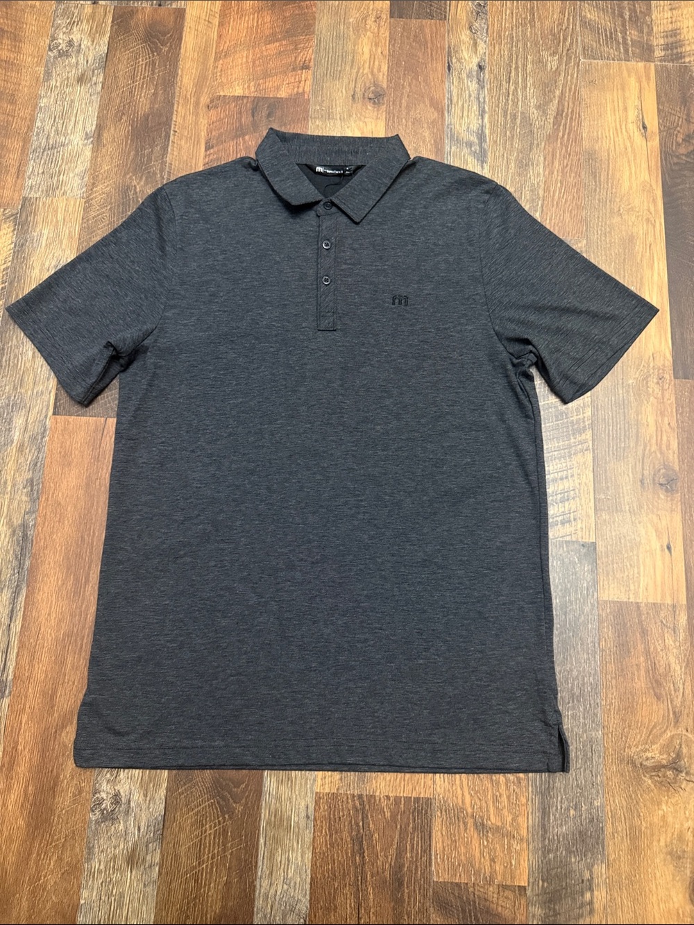 NWT TravisMathew The Zinna Polo Men’s L Heather Black Golf 1MM211